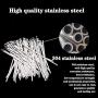 100pcs Stainless Steel Exhaust Wrap Multi-Purpose Locking Cable Metal Zip Ties 11.8 inches