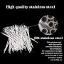 100pcs Stainless Steel Exhaust Wrap Multi-Purpose Locking Cable Metal Zip Ties 11.8 inches 100pcs Stainless Steel Exhaust Wrap Multi-Purpose Locking Cable Metal Zip Ties 11.8 inches