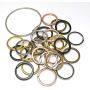 Flat Key Rings Key Chain Metal Split Ring 40pcs (Round 1.25 Inch Diameter), for Home Car Keys Organization, Arts & Crafts, Lanyards, Lead Free Colored (Black, Silver, Gold, Copper, Antique Brass)