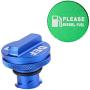 Billet Aluminum Green Fuel Cap Magnetic and Blue DEF Cap for Dodge Ram Cummins (2013-2017) Auto Parts