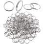 200 Pieces Metal Split Rings, 16mm Nickel Plated Double Loop Jump Rings Small Key Chain Rings Crystal Chandeliers Connectors for DIY Jewelry Making and Craft Ideas