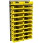 Akro-Mils 30161 Louvered Steel Wall Panel Garage Organizer for Mounting AkroBin Storage Bins, (36-Inch W x 61-Inch H), Grey, (1-Pack)
