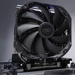 DEEPCOOL AS500 CPU Air Cooler, Universal RAM Height Compatibility, 140mm PWM Fan, A-RGB Top Cover, 5 Heat Pipe Design for Intel Core/AMD Ryzen CPUs