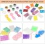 Sntieecr 320 Pieces Alphabet Resin Silicone Casting Molds Kits with Letter Number Resin Molds, Glitter Powder, Epoxy Tools and Metal Accessories for DIY Keychains and Craft Making