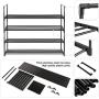 DazHom 4-Tier Shoe Rack, Shoe Racks Storage Organizer Closet, Metal Cabinet Stackable Shoe Rack Tower, Space Saving Organizer Shoe Shelf Durable Holds 20 Pairs, Black