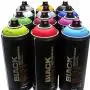 Montana BLACK 400ml Popular Colors Set of 12 Graffiti Street Art Mural Spray Paint Montana BLACK 400ml Popular Colors Set of 12 Graffiti Street Art Mural Spray Paint