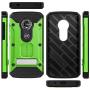 Moto E5 Plus / E5 Supra Case, Evocel [Explorer Series Pro] Premium Full Body Case with Glass Screen Protector, Belt Clip, Metal Kickstand for Motorola Moto E5 Supra/Moto E5 Plus, Green
