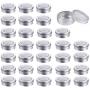 (2oz) 30 Pack Aluminum Cans Round Empty Container Cans with Clear Top for Kitchen, Office, Candles, Candies (2oz) 30 Pack Aluminum Cans Round Empty Container Cans with Clear Top for Kitchen, Office, Candles, Candies