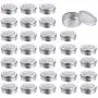 (2oz) 30 Pack Aluminum Cans Round Empty Container Cans with Clear Top for Kitchen, Office, Candles, Candies