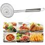 Kaixin Skimmer Spoon Fry Oil Mesh Strainer Spider Stainless Steel Asian Metal Large Fat Fish French Round Slotted Ladle Deep Wire Basket Fine Grease Stir For cooking With Long Handle Hot Pot-5 Inch