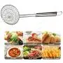 Kaixin Skimmer Spoon Fry Oil Mesh Strainer Spider Stainless Steel Asian Metal Large Fat Fish French Round Slotted Ladle Deep Wire Basket Fine Grease Stir For cooking With Long Handle Hot Pot-5 Inch