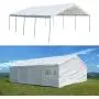 GOJOOASIS 20 x 26 ft Carport Outdoor Metal Commercial Wedding Party Frame Tent w/ Sidewalls 4 Rooms