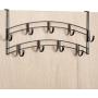 Lynk Over Door 9 Hook Rack Shirt, Belt, Hat, Coat, Towel Organizer, Bronze