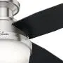 Hunter Fan Company 59243 Hunter Dempsey Indoor Low Profile Ceiling Fan with LED Light and Remote Control, 44'', Brushed Nickel Hunter Fan Company 59243 Hunter Dempsey Indoor Low Profile Ceiling Fan with LED Light and Remote Control, 44'', Brushed Nickel
