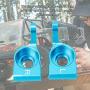 2Pcs RC Rear Carrier, Rear Axle Hub Carrier Metal Toy Car Back Carrier RC Model Parts(Blue)