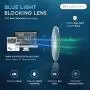 Blue Light Glasses (Square Metal) UV Blocker to Protect Eyes from Computer - Women, Teen, Unisex, Non Prescription Cool Nerd
