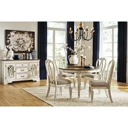 Signature Design by Ashley Realyn Dining Room Extension Table, Chipped White