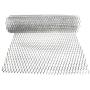 AUTOT 40 x 13 inch Car Grill Mesh Sheet, Silver Colored Aluminum Alloy Grille Mesh Roll, 11 x 25 mm Hexagon-Shape Grids