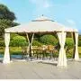 Erommy 10’ x 12’ Outdoor Canopy Gazebo Double Roof Patio Gazebo Steel Frame with Netting and Shade Curtains for Garden,Patio,Party Canopy-Cream Erommy 10’ x 12’ Outdoor Canopy Gazebo Double Roof Patio Gazebo Steel Frame with Netting and Shade Curtains for Garden,Patio,Party Canopy-Cream