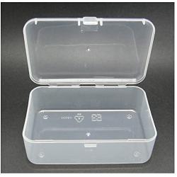 ISKYBOB 6 Pack Rectangle Mini Clear Plastic Storage Containers Box Case with Lid for Pills,Herbs,Tiny Bead (3.54x2.36)