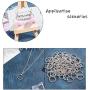 UNICRAFTALE 100pcs 304 Stainless Steel Close but Unsoldered Jump Rings Silver Tone Open Jump Rings Twisted Connector Rings for Necklace DIY Jewelry Making 12x1.5mm