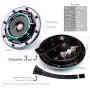 FARBIN Car Horn 12v Loud Motorcycle Horns High/Low Supertone Truck Horn Kit Electric Train Horn for Car (Blue horn with wire button) FARBIN Car Horn 12v Loud Motorcycle Horns High/Low Supertone Truck Horn Kit Electric Train Horn for Car (Blue horn with wire button)