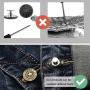 MIUYOON Button Pins for Jeans,17mm 6PCS Jean Buttons Replacement Button Pins for Pants Easy to Use and No Tools Require