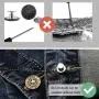 MIUYOON Button Pins for Jeans,17mm 6PCS Jean Buttons Replacement Button Pins for Pants Easy to Use and No Tools Require