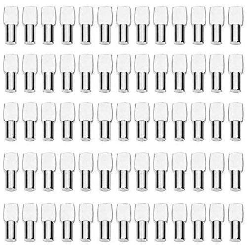 Shelf Pins 120 Pack 5mm Cabinet Furniture Shelf Support Pegs Spoon Shape Metal Nickel Bracket Pegs