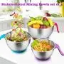 Stainless Steel Mixing Bowls with Lids, E-far Metal Mixing Bowl Set with 3 Graters, Long Handle, Pour Spout, Non-Slip Bottom & Stackable, Great for Cooking, Baking, Prepping, Set of 3 - 5/3/1.5 QT Stainless Steel Mixing Bowls with Lids, E-far Metal Mixing Bowl Set with 3 Graters, Long Handle, Pour Spout, Non-Slip Bottom & Stackable, Great for Cooking, Baking, Prepping, Set of 3 - 5/3/1.5 QT