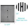 BBQration 2-Pack 15'' x 12 3/4'' CIF436B Each Matte Cast Iron Cooking Grid Replacement for Broil King Models 945584, 945587, 94624, Broil-Mate Models 115557, 1155-54, 1155-57, 115554 and More