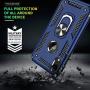 iPhone XR Case with HD Screen Protector, Gritup 360 Degree Rotating Metal Ring Holder Kickstand Armor Anti-Scratch Bracket Cover Case for Apple iPhone XR 6.1 inch Blue