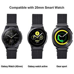 Valkit Compatible Galaxy Watch 46mm/Galaxy Watch 3 45mm Bands, 22mm Stainless Steel Wrist Band Metal Strap Bracelet for Galaxy Watch 46mm/Galaxy Watch 3 45mm/Gear S3 Frontier,Sliver+Black