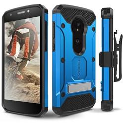 Moto E5 Play / E5 Cruise Case, Evocel [Explorer Series Pro] Premium Full Body Case with Glass Screen Protector, Belt Clip, Metal Kickstand for Motorola Moto E5 Cruise/Moto E5 Play, Blue
