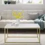 Walker Edison Modern Marble and Metal Frame Open Rectangle Coffee Accent Living Room Ottoman Table, 42 Inch, Marble & Gold Walker Edison Modern Marble and Metal Frame Open Rectangle Coffee Accent Living Room Ottoman Table, 42 Inch, Marble & Gold