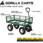 Gorilla Carts GOR400-COM Steel Garden Cart with Removable Sides, 400-lbs. Capacity, Green