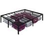 Olee Sleep 18'' Heavy Duty Queen Steel Slat, No Box Spring Needed, Black