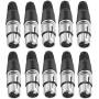 Neewer 20-Piece 3 Pin XLR Solder Type Connector - 10 Male and 10 Female Plug Cable Connector Microphone Audio Socket, Made of Zinc Alloy for High Conductivity and Ultra-low Noise (Metal End)