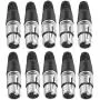 Neewer 20-Piece 3 Pin XLR Solder Type Connector - 10 Male and 10 Female Plug Cable Connector Microphone Audio Socket, Made of Zinc Alloy for High Conductivity and Ultra-low Noise (Metal End)