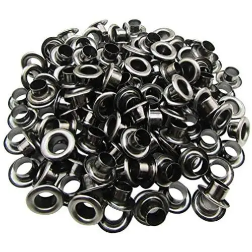 Sbest 3/16'' (5MM) Hole Size 100 Sets Metal Grommets Eyelets with Washers for Bead Cores, Clothes, Leather, Canvas (5mm, Gunmetal) Sbest 3/16'' (5MM) Hole Size 100 Sets Metal Grommets Eyelets with Washers for Bead Cores, Clothes, Leather, Canvas (5mm, Gunmetal)