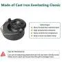 KAMaster Cast Iron Chimney Cap for Big Green Egg Daisy Wheel Large&Medium Dual Function Metal Top with Slide Draft Top Damper Cap Big Green Egg Accessories Vented Cap Big Green Egg Replacement Parts