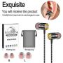 Earphones,in-Ear Earbuds Headphones Wired Headphone Metal Noise Cancelling Stereo Heave Bass with Mic and Remote for Phones,Samsung Galaxy,MP3 Players and All 3.5mm Music Device