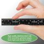 Offidea Steel Ruler 12 Inch and Steel Ruler 6 Inch Set - Metal Rulers with 1/16 and 1/32 Inch Imperial and 1mm and .5mm Metric High Contrast Scales - Conversion Tables - Ideal for School and Office