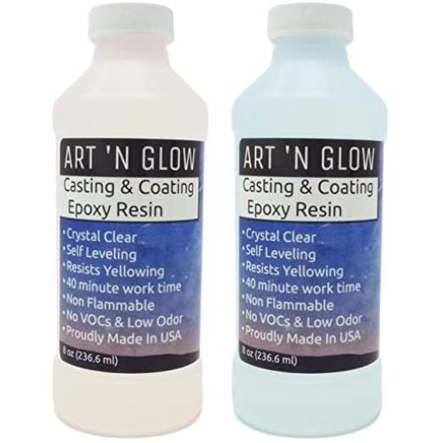 Art N Glow Clear Casting and Coating Epoxy Resin - 16 Ounce Kit