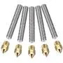 PChero 5pcs M6 x 40mm Stainless Steel Teflon Nozzle Throat + 5pcs 0.4mm Brass Extruder Nozzle Print Heads for Anet A8 MK8 Reprap 3D Printers PChero 5pcs M6 x 40mm Stainless Steel Teflon Nozzle Throat + 5pcs 0.4mm Brass Extruder Nozzle Print Heads for Anet A8 MK8 Reprap 3D Printers