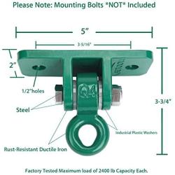 BETOOLL 2400 lb Capacity Heavy Duty Swing Hangers for Wooden Sets Playground Porch Indoor Outdoor & Hanging Snap Hooks (2pcs)