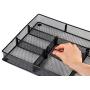 Custom Drawer Organizer Tray – 20 Adjustable Metal Mesh Dividers to Create Custom Storage Sections. Easily Organize Office Desk Supplies and Accessories. Perfect Home or Office Drawer Tray. (Black)