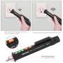 Voltage Tester, Meterk Non-Contact Voltage Tester Pen with Alarm Mode & Live/Null Wire Judgment, LED Flashlight Beeper Multi-sensor, 12V-1000V/48V-1000V Electric Voltage Detector Pen