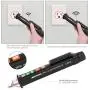 Voltage Tester, Meterk Non-Contact Voltage Tester Pen with Alarm Mode & Live/Null Wire Judgment, LED Flashlight Beeper Multi-sensor, 12V-1000V/48V-1000V Electric Voltage Detector Pen