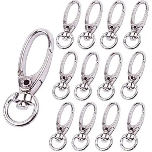 BronaGrand Pack of 50 D Swivel Trigger Clips Hooks Metal Key Ring Lobster Clasps BronaGrand Pack of 50 D Swivel Trigger Clips Hooks Metal Key Ring Lobster Clasps